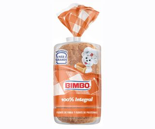 Pan De Molde 100% Integral Bimbo 450 G