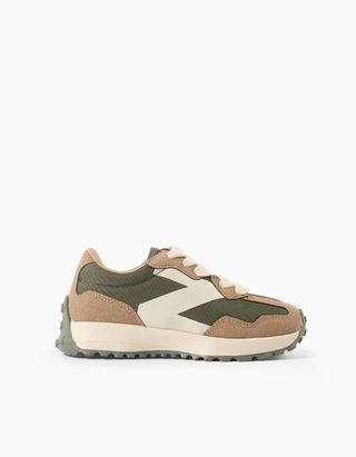 Sapatilhas com cordões Superlight Runner para menino, verde/bege