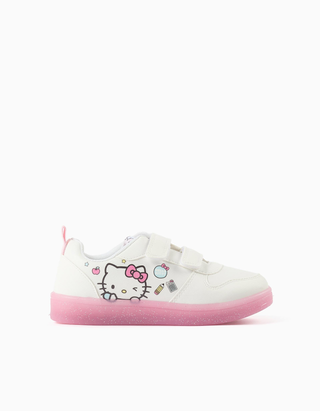 Sapatilhas com estampado Hello Kitty para menina, branco/rosa