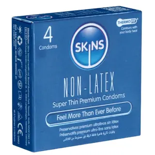 Skins Non-Latex Super Thin Condoms, 4 Pack