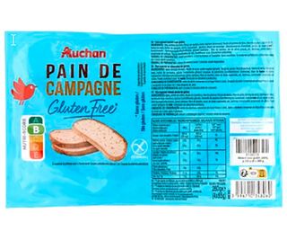 Pan De Molde Rustico Sin Gluten Auchan 260 G