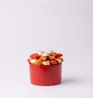 Cache-pot en céramique rouge 250g