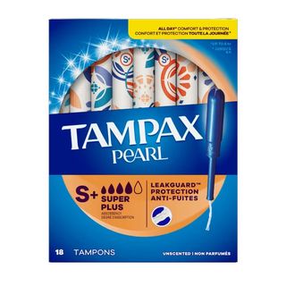 TAMPAX Pearl Super Plus Tampons, 18 Count