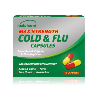 GALPHARM MAX STRENGTH Cold & Flu Capsules, 16 Count