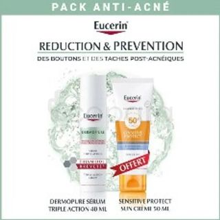 EUCERIN PACK DERMOPURE SERUM TRIPLE ACTION 40ML + SENSITIVE PROTECT 50ML OFFERT