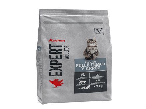 RAÇÃO GATO AUCHAN EXPERT FRANGO E ARROZ 3KG