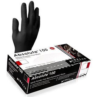 შავი ნიტრილის ხელთათმანი XL ზომა-100 ცალი