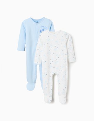 Pack 2 babygrows com o Mickey para recém-nascido e bebé, azul/branco