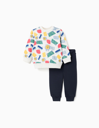 Sweat com motivo + calças de treino para bebé menino, multicolor