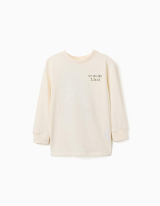 T-shirt de manga comprida de algodão Lanzarote para menino