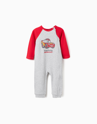 Babygrow sem pés Faísca McQueen para recém-nascido e bebé, cinza/vermelho