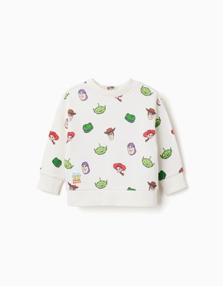 Sweat cardada com motivo Toy Story para bebé menino, branco