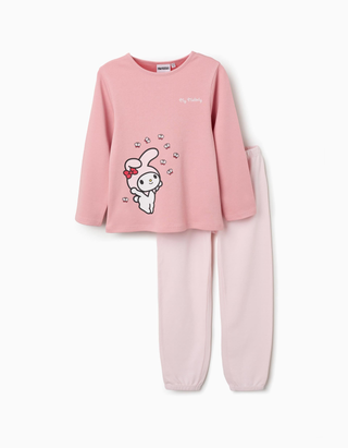 Pijama comprido de algodão com estampado My Melody para menina, rosa