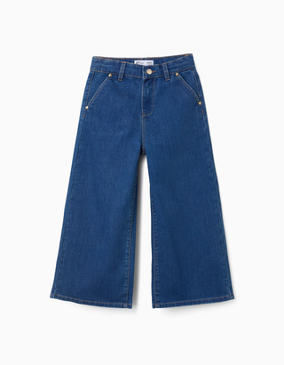 Calças de ganga wide leg para menina