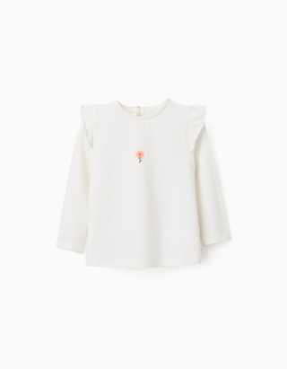 Camisola Manga Comprida, Babygrow, Branco