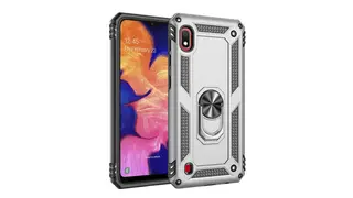 Samsung Galaxy A10 Sofia Ring Case სილიკონის ქეისი ბეჭდით - ვერცხლისფერი