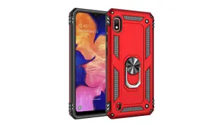 Samsung Galaxy A10 Sofia Ring Case სილიკონის ქეისი ბეჭდით - წითელი