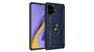 Samsung Galaxy A71 Sofia Ring Case სილიკონის ქეისი ბეჭდით - მუქი ლურჯი