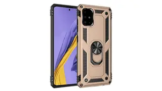 Samsung Galaxy A71 Sofia Ring Case სილიკონის ქეისი ბეჭდით - ოქრო