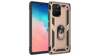 Samsung Galaxy A81 / Note 10 Lite Sofia Ring Case სილიკონის ქეისი ბეჭდით - ოქრო