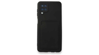 Samsung Galaxy M32 Kelvin Case ბარათის ჩასადებით სილიკონის ქეისი - შავი