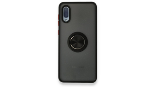 Samsung Galaxy A02, Galaxy M02 Montreal Ring სილიკონის ქეისი ბეჭდით - შავი
