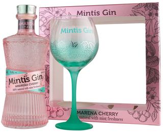 Gin Mintis Gin Amarena Cherry, 0.7 l + pahar