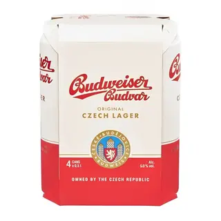 Bere blonda Budweiser Budvar, 4 x 0.5 l