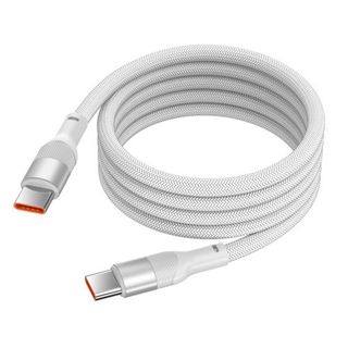 Cable de carga y transferencia de datos Ksix USB-C/USB-C 60W Power Delivery 1m Blanco