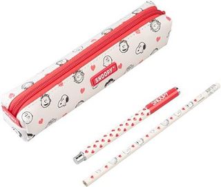 Estuche Erik con boli y lápiz Snoopy Love