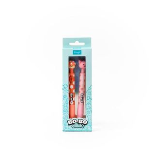 Mr Wonderful Set de 2 bolis borrables Bo-Bo Click! Seta y Cerdito