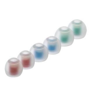 Pack de 6 Almohadillas de repuesto de silicona para auriculares Transparente, Azul, Rojo, Verde - Tallas S, M, L