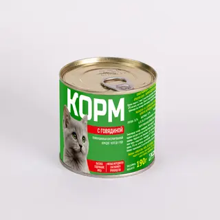 корм полнорационный консервированный
для котят до 1 года крышка easy open. 190 г