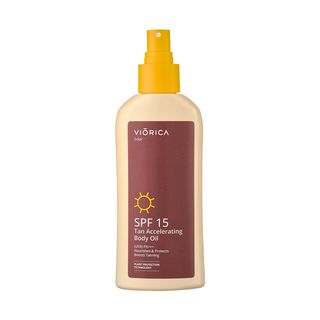 Ulei de corp Viorica Solar pentru accelerarea bronzului SPF 15 150 ml
