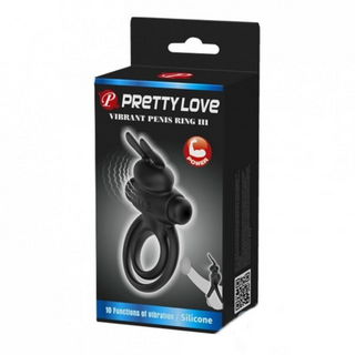 Ерекційне віброкільце PRETTY LOVE VIBRANT PENIS RING III Black (AFBI-210206)
