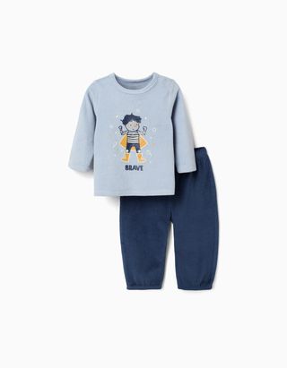 Pijama que brilha no escuro para recém-nascido e bebé, azul, Tamanho 12/18M