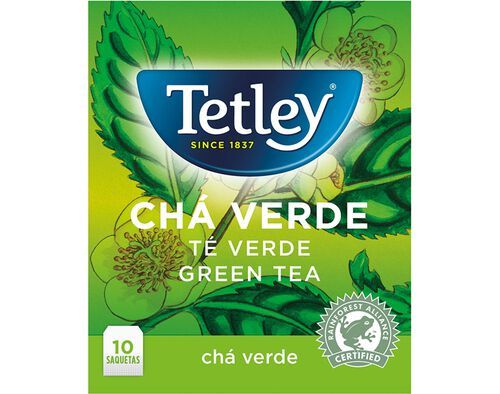 CHÁ TETLEY VERDE 10 SAQUETAS
