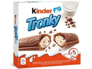 Gaufrettes au cacao fourrées au lait crémeux Tronky T5 5 unités x18g - KINDER