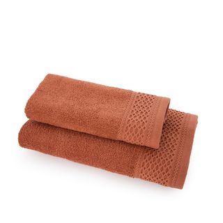 Coppia asciugamani bagno malva - viso e ospite