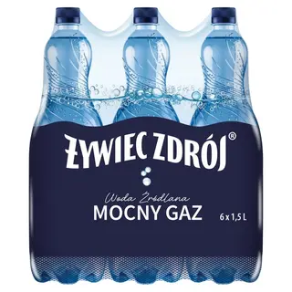Żywiec Zdrój - Woda gazowana Mocny Gaz - 6 x 1.5 l