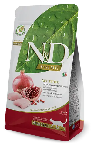 "N&D Prime Cat Neutered Chicken&Pom. 1,5kg"