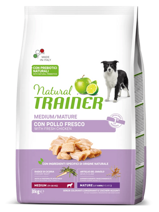 3 KG Natural Trainer Mature Medium Pollo pienso para perros