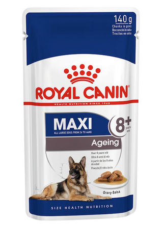 0.14 KG Royal Canin Maxi Ageing sobre en salsa para perros