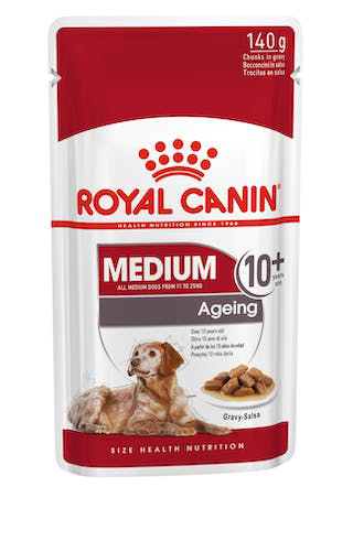 0.14 KG Royal Canin Medium Ageing sobre en salsa para perros