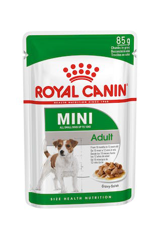 0.085 KG Royal Canin Mini Adult sobre en salsa para perros