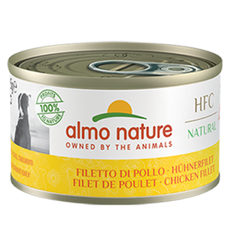 Almo Nature HFC Natural Filete de Pollo lata para perros   95 g