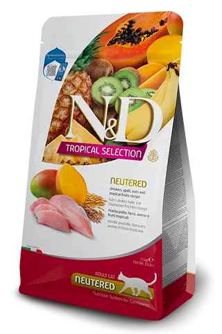 "N&D Tropical Cat Chicken Neutered 1,5kg"