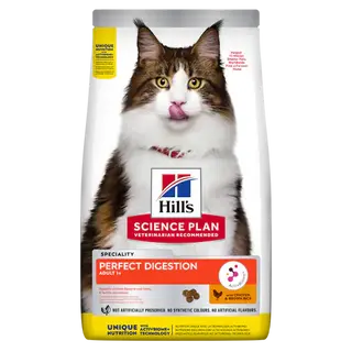 Hill’s Adult Science Plan Perfect Digestion Frango ração para gatos - 1.5kg