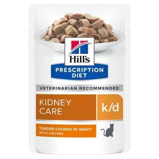 12 saquetas x 85 g Hill's Prescription Diet Kidney Care Frango saqueta para gatos