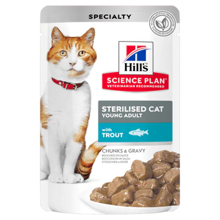Hills Cat Pou Sterilised Trucha 85 G